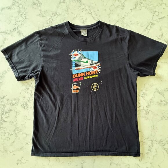 Nike Dunk Hunt 8-Bit Nintendo Duck Hunt Black T-Shirt Mens XL - Picture 1 of 4